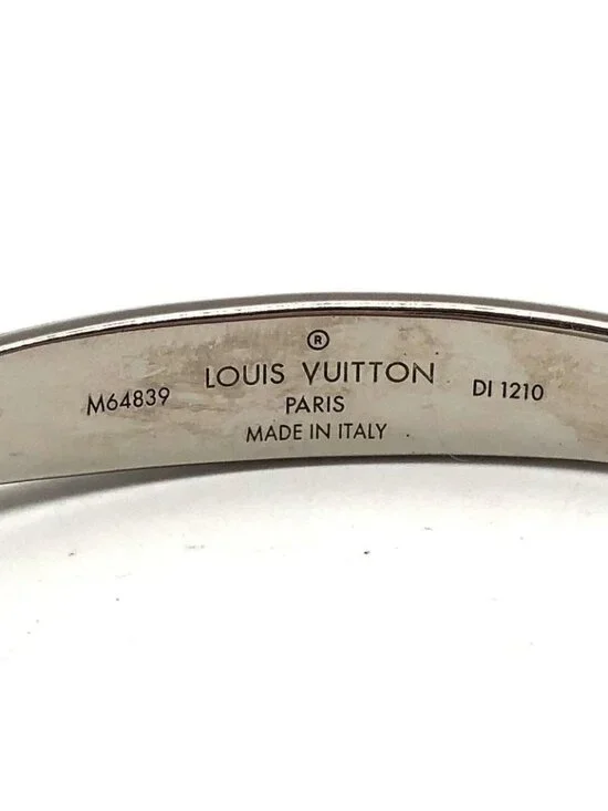Louis Vuitton Jonk Monogram Bangle Bracelet Accessory Silver - Picture 10 of 10